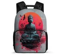 TPISLI Kids School Backpack Girls Buddha Statue Schoolbag Boy 7-13 Years Old Elementary Students, Daypack Rucksack for Travel Camping Hiking