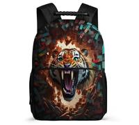 TPISLI Kids School Backpack Girls Tiger Schoolbag Boy 7-13 Years Old Elementary Students, Daypack 3D Animal Rucksack for Travel Camping Hiking