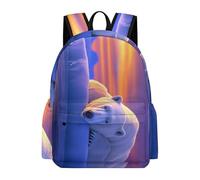 TPISLI Kids School Backpack Polar Bear Pattern Book Bag for Middle/Elementary Students, Daypack Animal Motif Rucksack for Travel Camping Hiking
