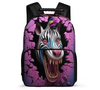 TPISLI Kids School Backpack Zebra for Boys Girls Elementary/Middle School Student Daypack Animal 3D Rucksack Book Bag Travel Lightweight for Teenage