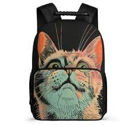 TPISLI Kids School Rucksack Kitten Backpack for Child Bookbag Cat Bag Daypack for Boy Girl Cartoon Back Pack School Travel
