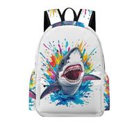 TPISLI Kids Shark Design Backpack Boys Girls Year 4-8 Trendy Lightweight Marine Life Back pack for Outdoor Travel Birthday Gift, 13.3 Inch Laptop Rucksack Daily Carry