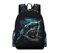 TPISLI Kids Shark Design Backpack School Bag Marine Creature Boys Girls Ages 11-16 Daypack for Secondary Students, Practical 15.6 Inch Laptop Bag for Daily Study and Weekend Use