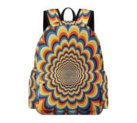 TPISLI Kids Swirls Backpack School Bag Visual Vertigo Boys Girls 10-16 Years Daypack for Secondary Students, Modern 14 Inch Laptop Bag for Outdoor Trips and Classes