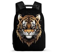 TPISLI Kids Tiger Motif Backpack for 5 to 10 Years, Children Kids Animal School Bag, Lightweight Rucksack, Side Pockets, Padded Back, Travel Daily Use