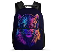 TPISLI Kids Tiger School Bag 7-11 Year Olds Animal Backpack for Kids and Teens Year 3-6, Adjustable Straps Soft Felt Details Daily Essentials