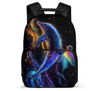 TPISLI Kids Whale Pattern School Backpack Primary Age 6-11 Marine Life Rucksack for Students Primary School, Adjustable Straps Padded Back Daily Essentials