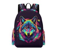 TPISLI Kids Wolves 3D Printed Backpack School Bag Animal Wolf Boys Girls 9-14 Years Old Daypack for Daily Classes, Practical 11.6 Inch Laptop Daypack for Daily Lessons and Weekend Travel