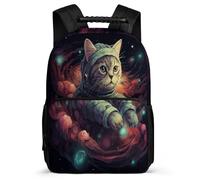 TPISLI Kitten Animal School Backpack for Teens Girl Kid Bookbag for Boy Middle Elementary Cat School Bag 15.7inch Large Capacity Kids Book Bag Shoulder Backpack Travel Daypack