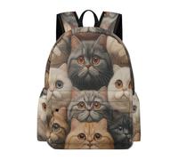 TPISLI Kitten Backpack Boys Girls Teens 8-14 Years Old School Bag Animals Cats Rucksack for Daily Classes, Cool 15.6 Inch Laptop Backpack for Travel and Daily Use