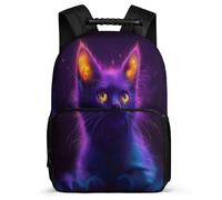 TPISLI Kitten Illustration Backpack for Kids Age 7-12, Animal Cat Design School Bag for Children, Lightweight Rucksack, Side Pockets, Padded Back, Travel Daily Use