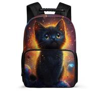 TPISLI Kitten Motif School Bag for Boys Girls Primary Classes Animal Cat Pattern School Bag 7-11 Year Olds Students, Lightweight Soft Felt Details Outdoor Day Trips