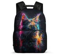 TPISLI Kitten Pattern Daypack Primary Classes for Kids and Teens School Years 2-5 Animal Cat Rucksack Kids, Adjustable Straps Sturdy Handle Travel Daily Use