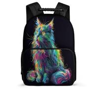 TPISLI Kitten School Backpack for Teens Girl Kid Bookbag for Boy Middle Elementary Animal Cat School Bag 15.7inch Large Capacity Kids Book Bag Shoulder Backpack Travel Daypack