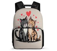 TPISLI Kitten School Bag Primary Classes for Students 7-11 Year Olds Cute Cat Bookbag Boys Girls, Side Pockets Sturdy Handle Back to School Gift