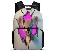 TPISLI Koala Motif Backpack Primary Classes for Kids and Teens School Years 2-5 Animal Pattern Rucksack Children, Durable Soft Felt Details Birthday Gift