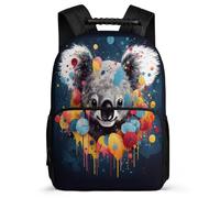 TPISLI Koala Motif School Backpack 8-12 Years for Boys, Animal Daypack for Students, Lightweight Bag, 1680D Fabric, Primary Classes, Daily Essentials