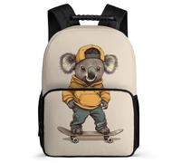 TPISLI Koala Print School Backpack Primary Age 6-11 for Children, Animal Motif Daypack for Girls Boys, Lightweight Bag, 1680D Fabric, Primary Classes, Daily Essentials