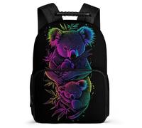 TPISLI KoalaPrint Daypack for Girls School Years 2-5 Animal Motif Daypack for Kids Primary School, Soft Felt Details Adjustable Straps Outdoor Day Trips