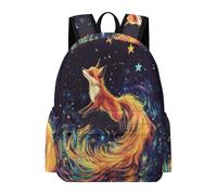 TPISLI Large Fox Pattern Backpack Kids, Lightweight Cute School Bag for Teenage Girls, Laptop Rucksack Animal Motif Daypack for College Commuting Travel Primary Secondary School