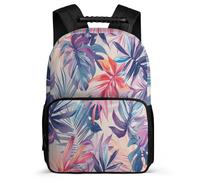 TPISLI Leaf School Backpack for Kids and Teens School Years 1-4 Tropical Jungle Bookbag Age 5-10 Students, Adjustable Straps 1680D Fabric Short Trips