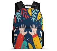 TPISLI Leaves Bookbag for Kids and Teens Ages 6-10 Funny School Bag for Kids and Teens Primary School, Durable Adjustable Straps Birthday Gift