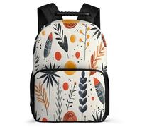 TPISLI Leaves Foliage School Backpack for Girls 8-12 Years Tropical Plant Bookbag for Students Primary Classes, Sturdy Handle Soft Felt Details Outdoor Day Trips
