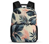 TPISLI Leaves Foliage School Backpack for Kids 8-12 Years Tropical Plant Rucksack for Kids and Teens School Years 1-4, Soft Felt Details Side Pockets Short Trips