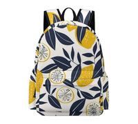 TPISLI Lemon Backpack Boys Girls Primary to Secondary School Bag Fruit Pattern Rucksack for Secondary Students, Lightweight Book Bag for Day Trips and Birthday Gift