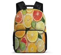 TPISLI Lemon Backpack for Children Primary Age 6-11, Fruit School Bag for Students, Lightweight Rucksack, 1680D Fabric, Primary Classes, Daily Essentials