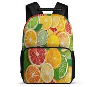TPISLI Lemon Daypack for Girls Boys School Years 1-4 Colourful Fruit Backpack School Years 2-5 Students, Soft Felt Details Sturdy Handle Daily Essentials