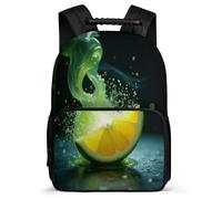 TPISLI Lemon Design Backpack for Students Primary Age 6-11 Fruit Theme Backpack for Kids and Teens Junior School, Adjustable Straps Sturdy Handle School Travel