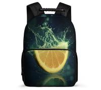 TPISLI Lemon Pattern Backpack for Girls Boys School Years 1-4 Fruit Theme Backpack Ages 6-10 Girls Boys, 1680D Fabric Adjustable Straps Outdoor Day Trips