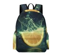TPISLI Lemon Pattern Rucksack Girls 10 Year Olds Fruit Theme Book Bag Boys Year 7-9 Modern Durable Outdoor Travel Daypack Secondary School Hiking Travel Outdoor Gift