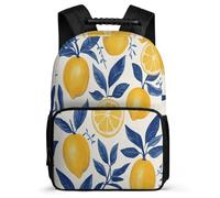 TPISLI Lemon Pattern School Backpack for Students Primary Age 6-11 Fruit Motif Rucksack for Students Primary Classes, Sturdy Handle Adjustable Straps Outdoor Day Trips