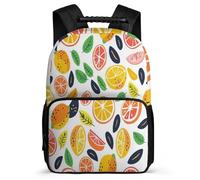 TPISLI Lemon School Backpack Primary Age 6-11 for Boys Girls, Fruit Theme Daypack for Students, Lightweight Bag, 1680D Fabric, Primary Classes, Daily Essentials
