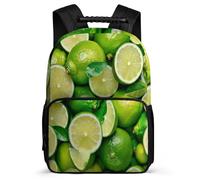 TPISLI Lemons Motif School Bag Junior School for Kids and Teens Primary Age 6-11 Fruit Daypack Students, Side Pockets Sturdy Handle Outdoor Day Trips