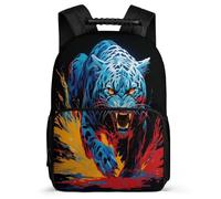 TPISLI Leopard Bookbag for Kids and Teens Primary School Animal Cheetah School Bag 7-11 Year Olds Kids, Adjustable Straps Padded Back Outdoor Day Trips