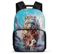 TPISLI Leopard Design Daypack Primary School for Kids and Teens 7-11 Year Olds Animal Cheetah School Bag Girls Boys, Sturdy Handle Lightweight Travel Daily Use