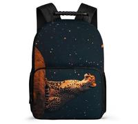 TPISLI Leopard Motif School Backpack for Girls 8-12 Years Cheetah Animal Bookbag for Students Primary Classes, Sturdy Handle Soft Felt Details Outdoor Day Trips