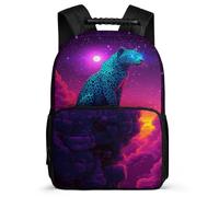 TPISLI Leopard Pattern Backpack for Children Year 3-6, Cheetah Animal Rucksack for Kids, Lightweight School Bag, Side Pockets, Padded Back, Travel Daily Use