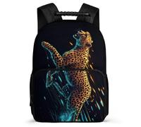 TPISLI Leopard Pattern School Backpack for Kids and Teens Primary Classes Cheetah Animal Backpack Age 7-12 Children, Padded Back Sturdy Handle Daily Essentials