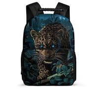 TPISLI Leopard School Bag for Kids and Teens 7-11 Year Olds Animal Cheetah Daypack for Boys Junior School, 1680D Fabric Sturdy Handle Outdoor Day Trips