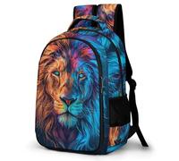 TPISLI Lion Backpack for Kids Boys Elementary Children's Schoolbag Student Book Bag with King of The Prairie