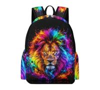 TPISLI Lion Bookbag Kids Ages 7-10 Animal Lion School Backpack Boys Year 7-9 Lightweight Durable Spring Outing Backpack Primary to Secondary Travel Gift Travel Use