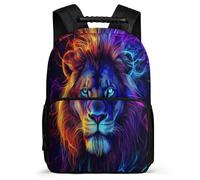 TPISLI Lion Daypack for Girls Boys School Years 1-4 Animal Lion Backpack School Years 2-5 Students, Soft Felt Details Sturdy Handle Daily Essentials