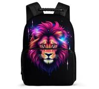 TPISLI Lion Daypack for Students Primary Age 6-11 Animal Daypack for Kids and Teens Junior School, Sturdy Handle 1680D Fabric Travel Daily Use