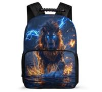 TPISLI Lion Design Backpack for Girls Boys Primary Years 4-6, Animal Print Rucksack for Students, Lightweight School Bag, 1680D Fabric, Primary Classes, Daily Essentials