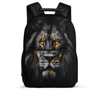 TPISLI Lion Design Backpack for Kids and Teens 6-11 Years Animal Print Backpack for Children Primary Classes, Side Pockets Lightweight Travel Daily Use