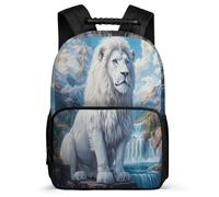 TPISLI Lion Design School Backpack School Years 1-4 for Kids and Teens 7-11 Year Olds Animal Print Rucksack Students, Sturdy Handle Adjustable Straps Birthday Gift
